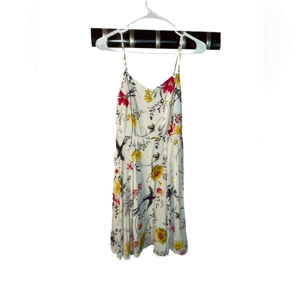Old Navy (S/P) Women's Small Smocked  "Strappy" Floral Bird Knee Length Nature